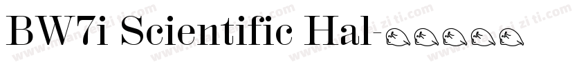 BW7i Scientific Hal字体转换